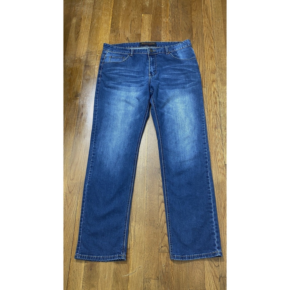 Brooklyn Laundry Jeans Men's 36 x 30.5 Blue Straight Leg Nice Fade Stretch